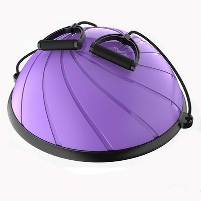 SH-PH Yoga Balance BallHalf Ball Balance Trainer with 2 Elastic Strings for Core Training Home Fitness Strength Exercise Workout Gym,Diameter: 60cm/23.6 Inch (Color : A)