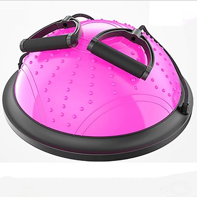 SH-PH Yoga Balance BallHalf Ball Balance Trainer with 2 Elastic Strings for Core Training Home Fitness Strength Exercise Workout Gym,Diameter: 46 cm/18.1 inches (Color : C)