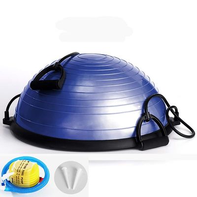 SH-PH Yoga Balance BallHalf Ball Balance Trainer with 2 Elastic Strings for Core Training Home Fitness Strength Exercise Workout Gym,Diameter: 58cm/22.8 Inch (Color : C)