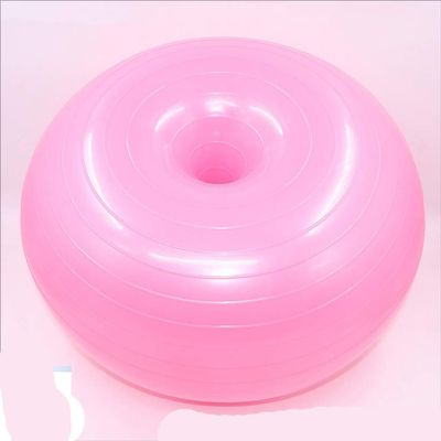 SH-PH Yoga Ball Exercise Donut Yoga Ball Workout Core Training Stability Ball for Yoga Pilates Balance Training with Inflatable Pump, Diameter: 50 Cm / 19.7 Inch (Color : B)