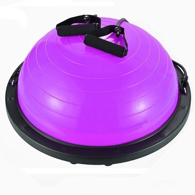 SH-PH Yoga Balance BallHalf Ball Balance Trainer with 2 Elastic Strings for Core Training Home Fitness Strength Exercise Workout Gym,Diameter: 60cm/23.6 Inch (Color : B)