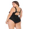 EaGo Women's Plus Size Twist Front Wireless Tankini Swim Tankini Set Tummy Control view 4