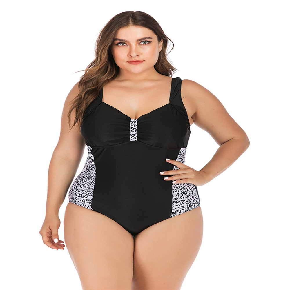 EaGo Women's Plus Size Twist Front Wireless Tankini Swim Tankini Set Tummy Control