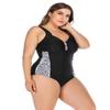EaGo Women's Plus Size Twist Front Wireless Tankini Swim Tankini Set Tummy Control view 2