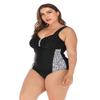 EaGo Women's Plus Size Twist Front Wireless Tankini Swim Tankini Set Tummy Control view 3