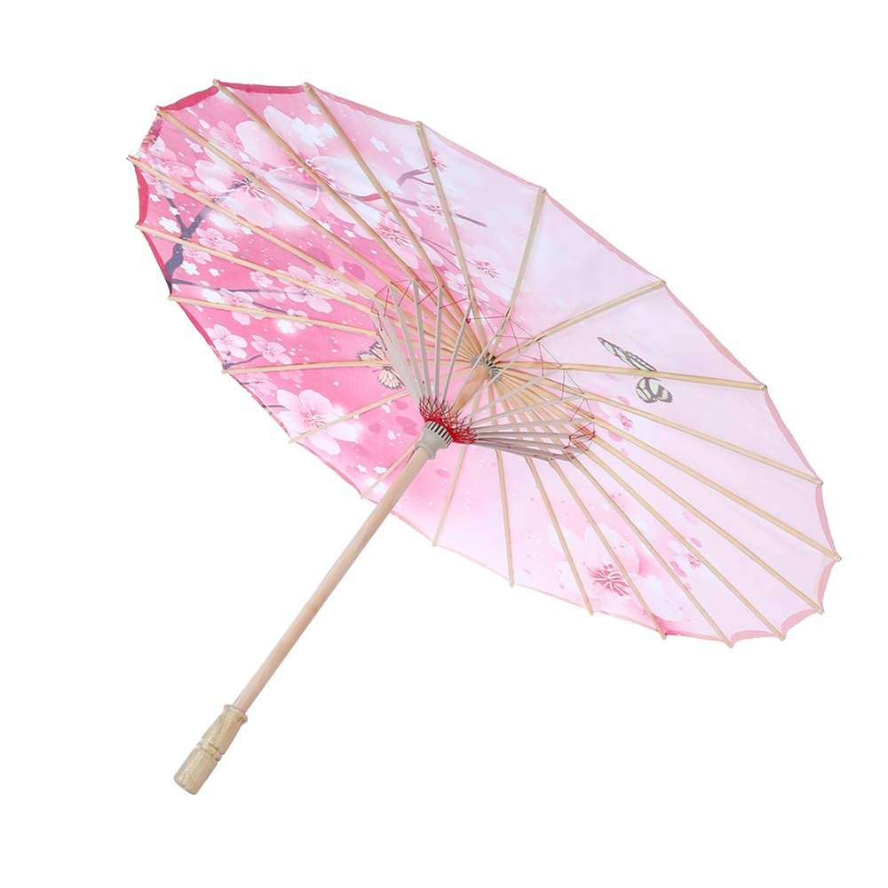Fdit Paper Umbrella,Women Handmade Oiled Paper Umbrella Windproof Chinese Classical Dance Umbrella Stick Umbrellas(#2)