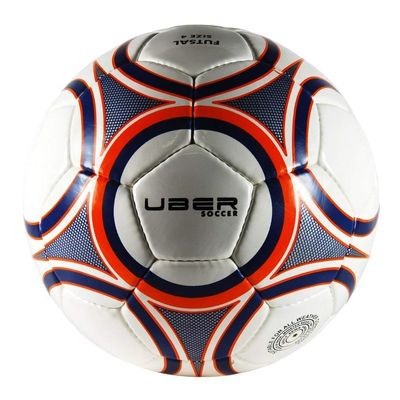 Rugged Soccer Futsal Ball Indoor/Outdoor Low Bounce Soccer Ball for Practice and Matches (Navy Orange Glossy, Size 3)