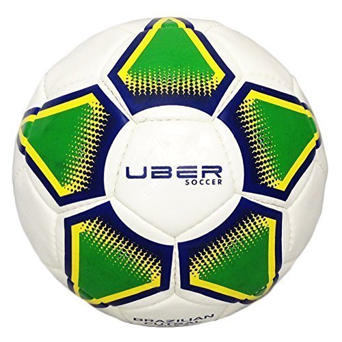 Rugged Soccer Futsal Ball Indoor/Outdoor Low Bounce Soccer Ball for Practice and Matches (Brazillian Glossy, Size 3)