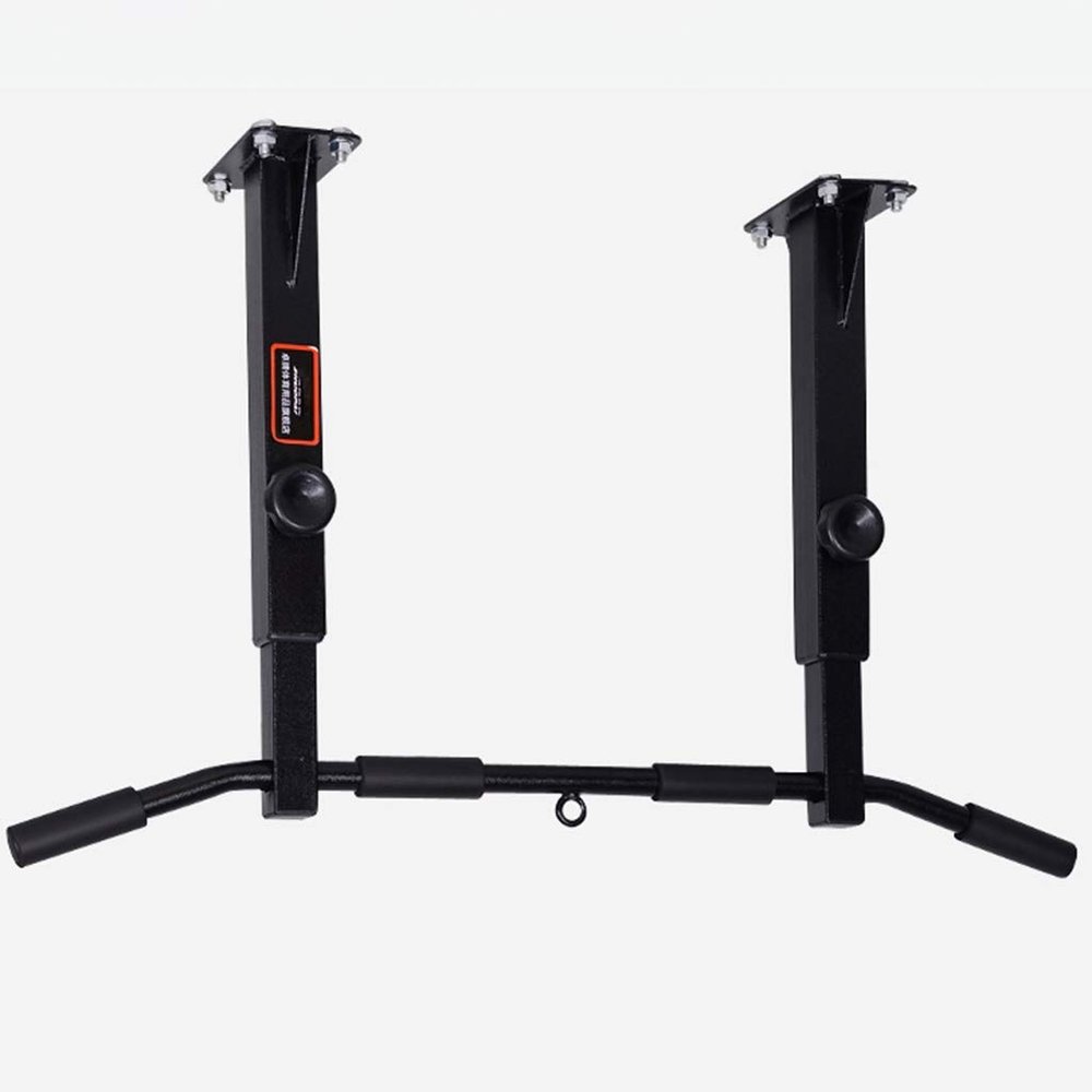 Ceiling Mounted Pull Up Bar Multi-Grip Upper Body Workout Bar Joist Mounted, Strength Training Fitness Equipment Chin-Up Frame Exercise Workout Equipment Supports 600lbs (Color : Black)