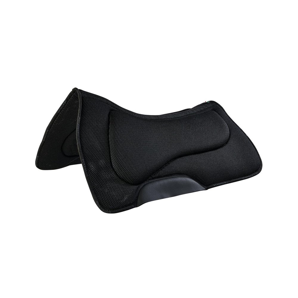 Acavallo 3D Spacer and Memory Foam Western Saddle Pad, One Size, Black, Horse Equipment Accessories