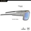Leupold Switchback Performance Eyewear with Matte Gray Frames and Blue Mirror Polarized Lenses view 3