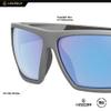 Leupold Switchback Performance Eyewear with Matte Gray Frames and Blue Mirror Polarized Lenses view 4