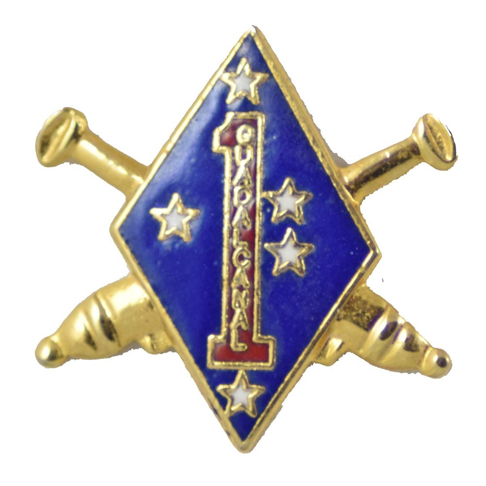 1ST MAR DIV LAPEL PIN OR HAT PIN - Size 3/4" - VETERAN OWNED BUSINESS