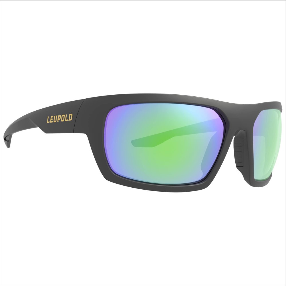 Leupold Packout Performance Eyewear with Matte Black Frames and Emerald Mirror Polarized Lenses