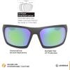 Leupold Packout Performance Eyewear with Matte Black Frames and Emerald Mirror Polarized Lenses view 2