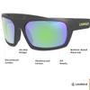Leupold Packout Performance Eyewear with Matte Black Frames and Emerald Mirror Polarized Lenses view 3