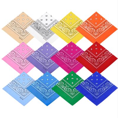 Bycc Bynn 12 Pack Cotton Bandanas Multi-purpose Large Bandana