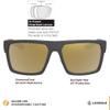 Leupold Becnara Performance Eyewear with Matte Black Frames and Bronze Mirror Polarized Lenses view 2