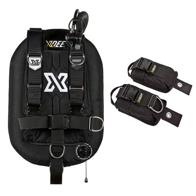 XDEEP ZEOS DeLuxe Single Tank Scuba Diving BCD (28lbs / 13kg lift wing, Aluminum Backplate - 2x 15lbs XL Weight Pockets)
