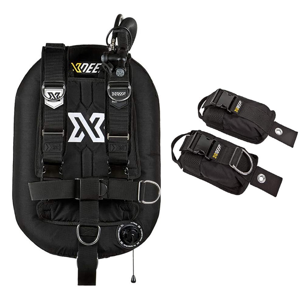 XDEEP ZEOS DeLuxe Single Tank Scuba Diving BCD (28lbs / 13kg lift wing, Aluminum Backplate - 2x 15lbs XL Weight Pockets)