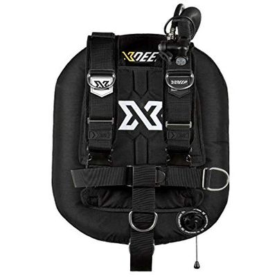 xdeep ZEOS Deluxe Single Tank Scuba Diving BCD (28lbs / 13kg Lift Wing, Aluminum Backplate - 2X 10lbs Medium Weight Pockets)