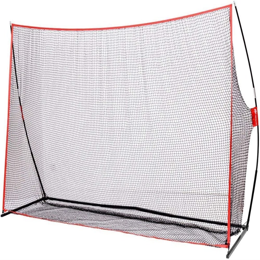 GOPLUS 10'7' Golf Practice Hitting Net, Personal Driving Range, Tetoron Knotless Net, Oxford Cloth Webbing, Metal Tubes, Fiberglass Poles, with Carrying Bag, for Indoor and Outdoor Golf Training