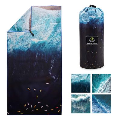 4Monster Microfiber Beach Towel Quick Dry,Super Absorbent Lightweight Travel Towel for Swimmers, Sand Free Camping Towel, Beach Towels for Pool,Swim,Water Sports,Yoga