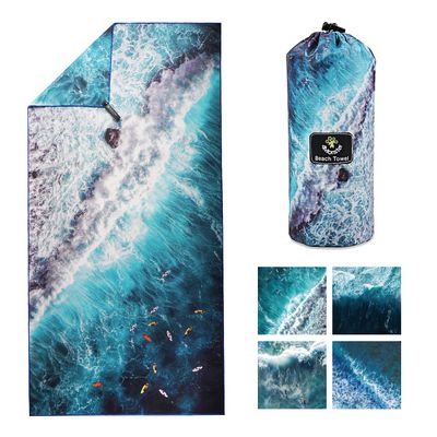4Monster Microfiber Beach Towel Quick Dry,Super Absorbent Lightweight Travel Towel for Swimmers, Sand Free Camping Towel, Beach Towels for Pool,Swim,Water Sports,Yoga