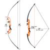 D&Q Archery 50" Takedown Bow and Arrows Set for Adults 30lb 40lb Metal Riser Right Hand Longbow Kit for Beginner to Intermediate Hunting Target (30LB, Orange) view 2