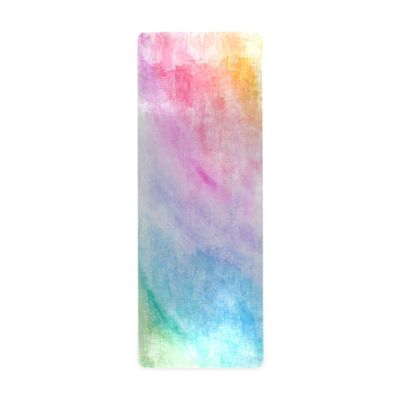 Qilmy Rainbow Colors Yoga Mat, Eco-Friendly Exercise Mats Non-Slip Pilates Mat for Yoga, Workout, Floor Exercises, Men & Women(71" x 26" x 1mm Thick)