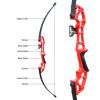 D&Q Archery 50" Takedown Bow and Arrows Set for Adults 30lb 40lb Metal Riser Right Hand Longbow Kit for Beginner to Intermediate Hunting Target(Red, 30lb) view 3