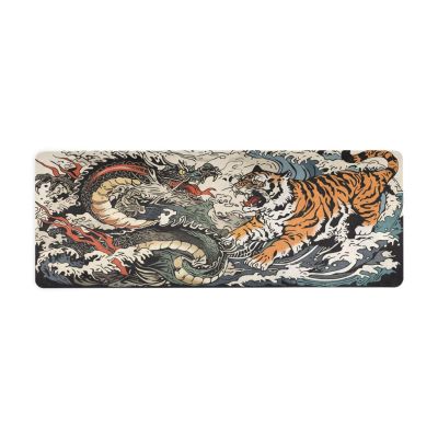 Qilmy Chinese East Asian Dragon Yoga Mat, Non Slip Exercise Mat Made from Premium Material Non-Toxic High Performance Grip, Coming with Yoga Storage Bag (71" x 26" x 1mm)
