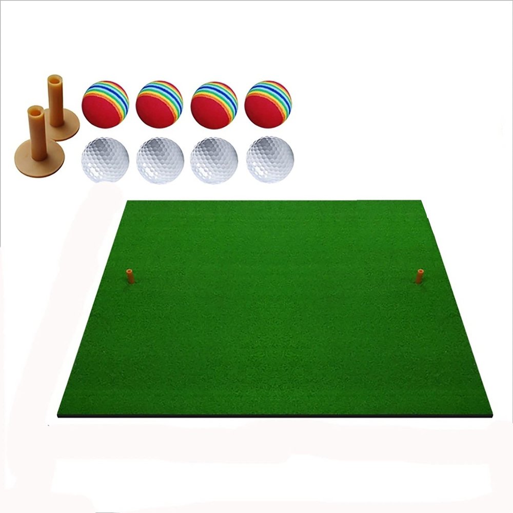 SPDZ Home Practice mat, Swing Practice, Golf mat, Indoor, Batting mat, Driving Range, School, fine Nylon Grass, Two Thickness Options, 39.4 * 39.4inch (Size : 10mm)