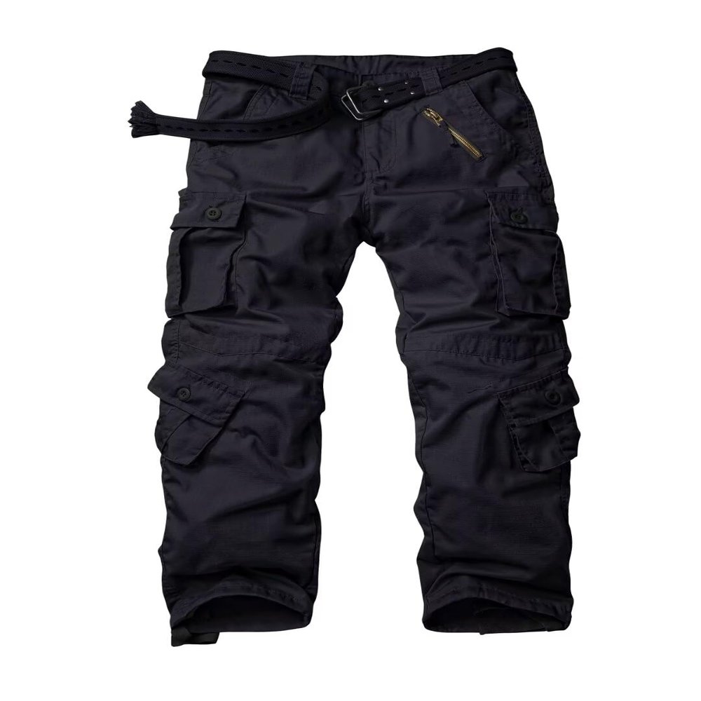 AKARMY Womens Cargo Pants with Pockets Outdoor Casual Ripstop Camo Military Combat Construction Work Pants Black