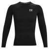Under Armour Men's Armour HeatGear Compression Long-Sleeve T-Shirt , Black (001)/White, X-Large view 1