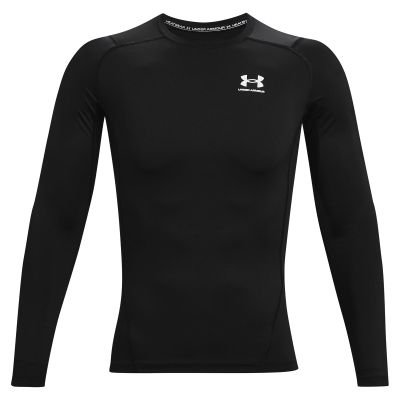 Under Armour Men's Armour HeatGear Compression Long-Sleeve T-Shirt , Black (001)/White, XX-Large