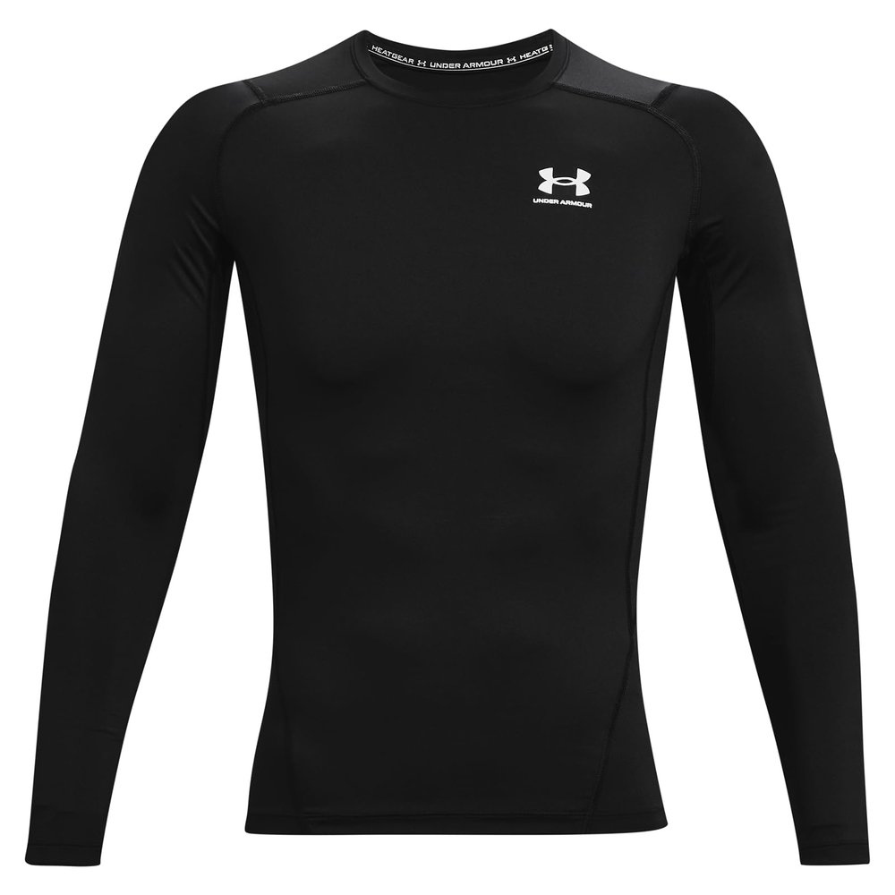 Under Armour Men's Armour HeatGear Compression Long-Sleeve T-Shirt , Black (001)/White, XX-Large