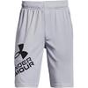 Under Armour boys Prototype 2.0 Logo Shorts , Mod Gray (011)/Black , Youth X-Large view 1