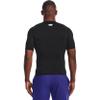 Under Armour Men's Armour HeatGear Compression Short-Sleeve T-Shirt , Black (001)/White, Small view 2