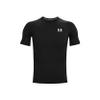 Under Armour Men's Armour HeatGear Compression Short-Sleeve T-Shirt , Black (001)/White, Small view 4