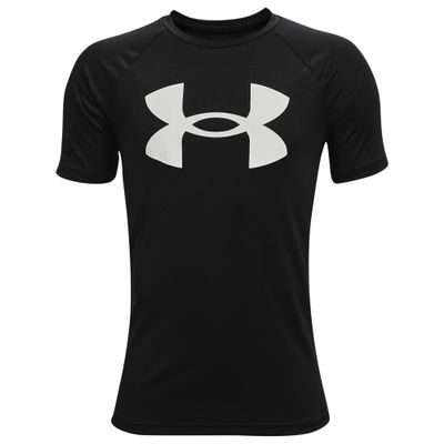 Under Armour Boys Tech Big Logo Short Sleeve T-Shirt , Black (001)/White , X-Large