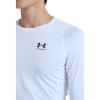 Under Armour Men's Armour HeatGear Compression Long-Sleeve T-Shirt , White (100)/Black, Small view 3