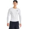 Under Armour Men's Armour HeatGear Compression Long-Sleeve T-Shirt , White (100)/Black, Small view 4