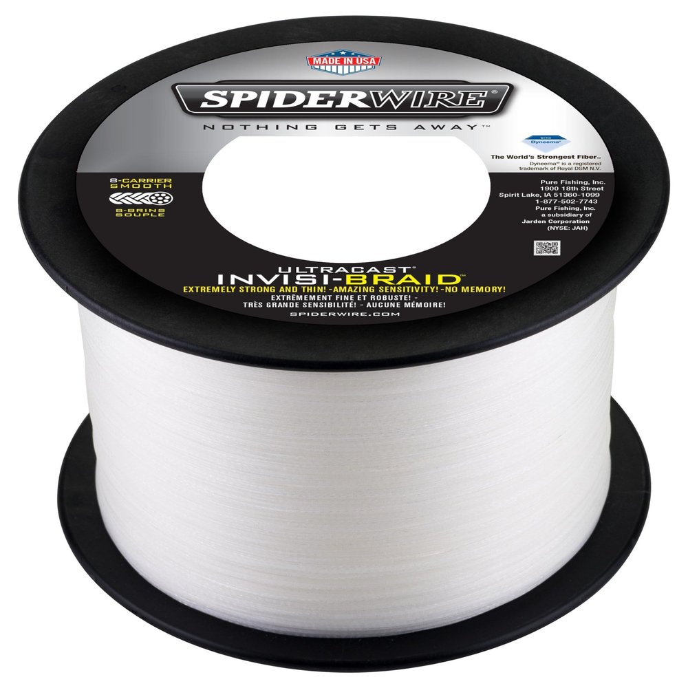 SpiderWire Ultracast Braid Fishing Line, Invisibraid-Translucent, 100lb - 2188yd