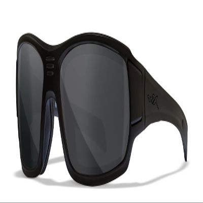 Wiley X WX Breach Tactical Sunglasses, ANSI Z87 Safety Glasses for Men and Women, UV Eye Protection for Shooting, Fishing and Biking, Matte Black Frames, Smoke Grey Lenses Ballistic Rated