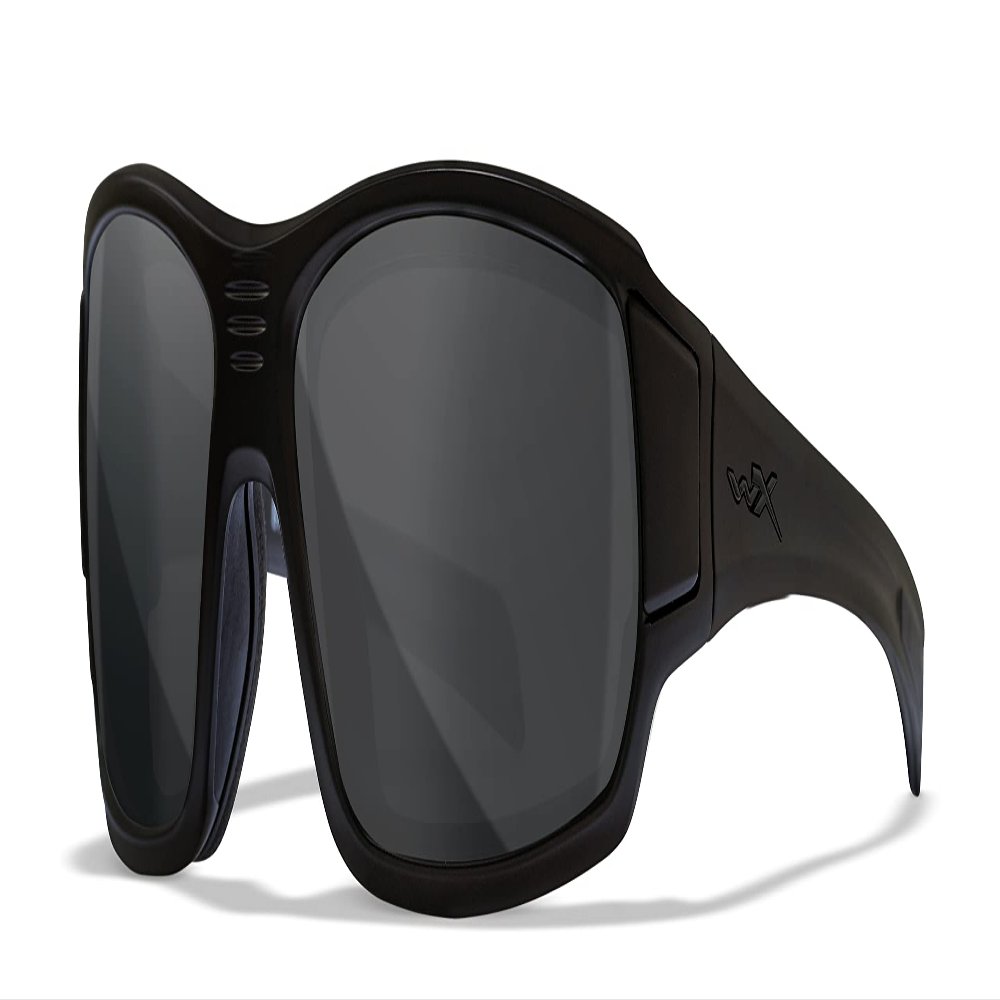Wiley X WX Breach Tactical Sunglasses, ANSI Z87 Safety Glasses for Men and Women, UV Eye Protection for Shooting, Fishing and Biking, Matte Black Frames, Smoke Grey Lenses Ballistic Rated