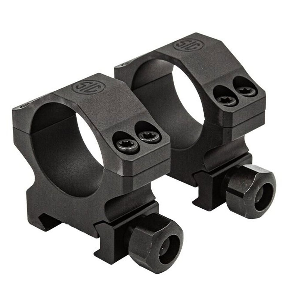 Sig Sauer Alpha1 34mm Tactical Hunting Shooting Durable Aluminum Powder Coated Mounting Scope Rings, Extra-High 1.25"