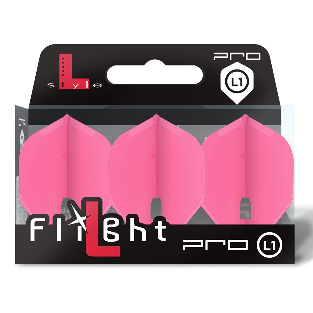 LSTYLE L1 Standard Dart Flights PRO Hot Pink 1 Set Pre-Molded