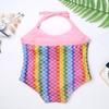 YiZYiF Baby Girls Bow-Knot Mermaid Fish Scale Swimsuit One Piece Princess Halter Birthday Bikini Bathing Suit Scales Colorful 18-24 Months view 4