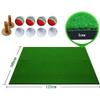 ZSH Golf Practice Mat Indoor Outdoor Backyard Golf Pad Residential Golf Swing Mat Golf Fairway Mats with Golf Ball and Rubber Tee (Size:100125cm) view 2